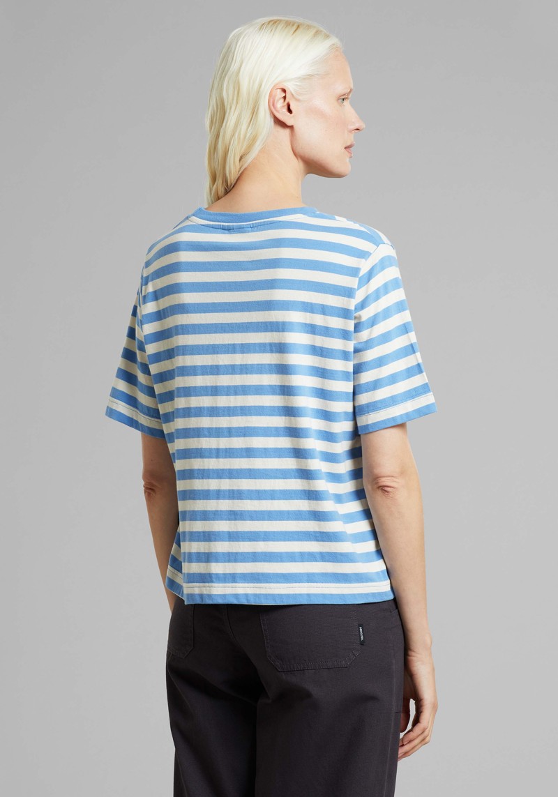 Dedicated - T-Shirt Vadstena Stripes Della Blue