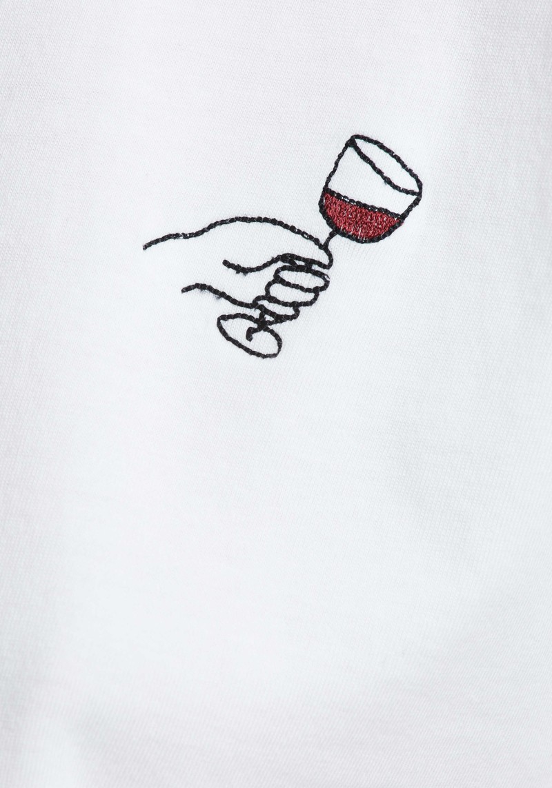 Dedicated - T-Shirt Visby Wine Cheers White