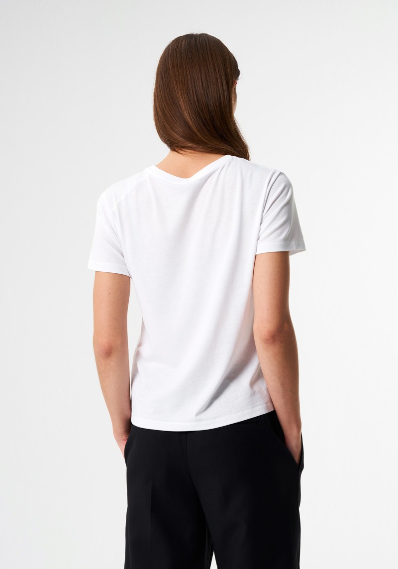 Pinqponq - T-Shirt Tencel™ Tone Wooden White