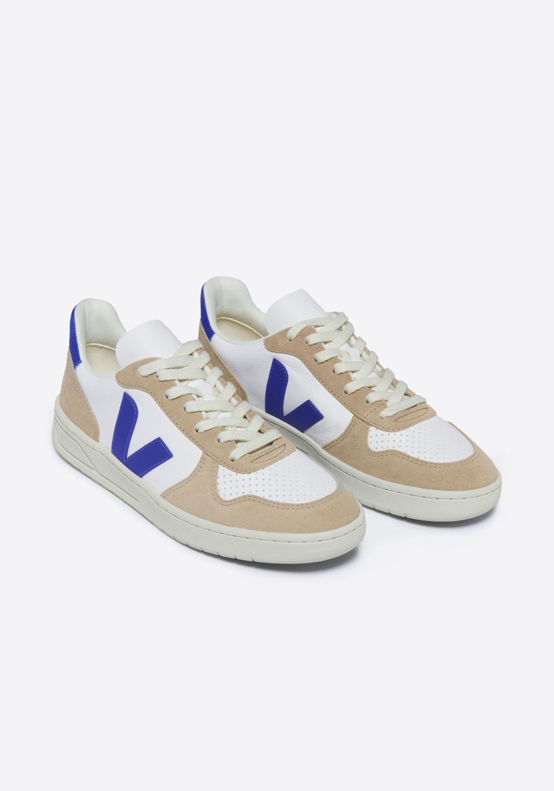Veja - Sneaker V-10 Leather Extra White Paros Sahara