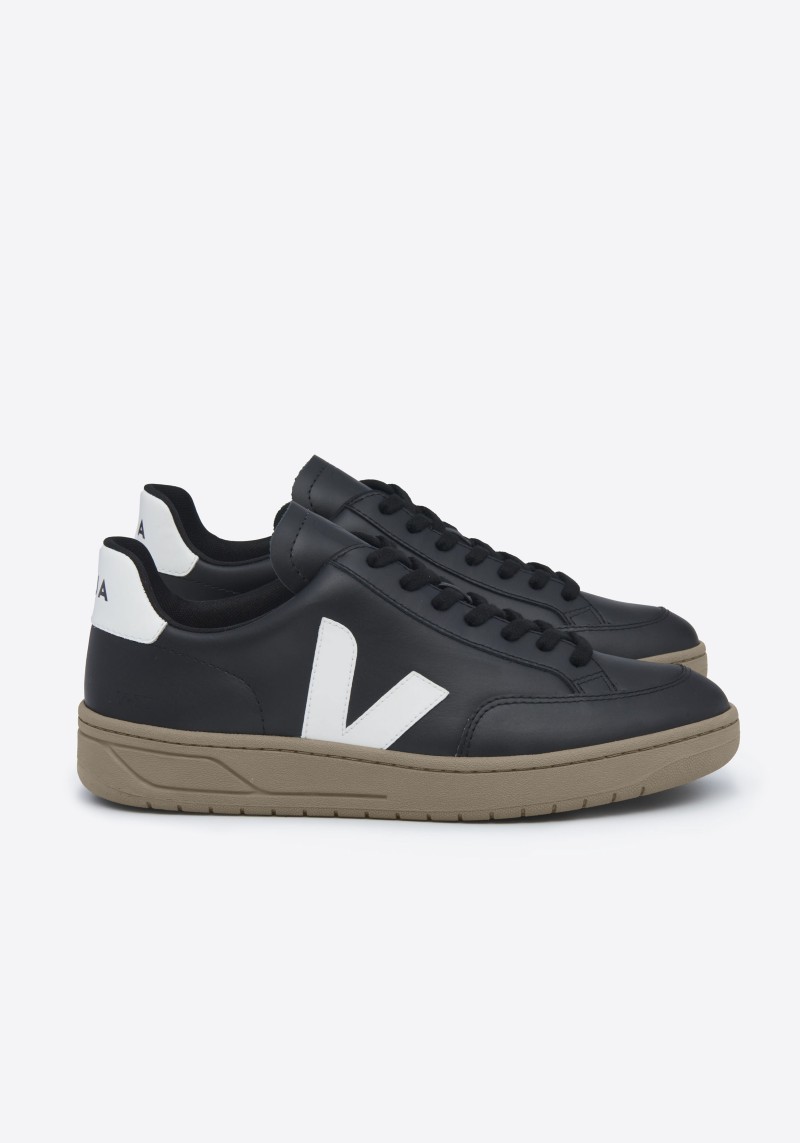 Veja - Sneaker V-12 Leather Black White Dune