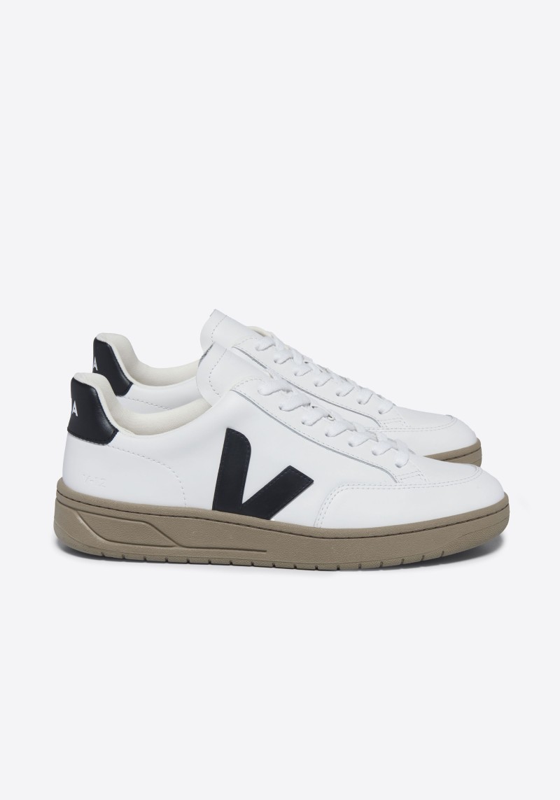 Veja - Sneaker V-12 Leather Extra White Black Dune