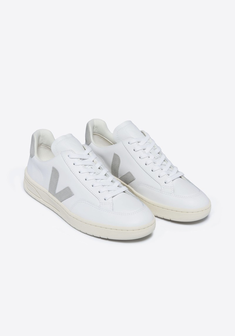 Veja - Sneaker V-12 Leather Extra White Light-Grey