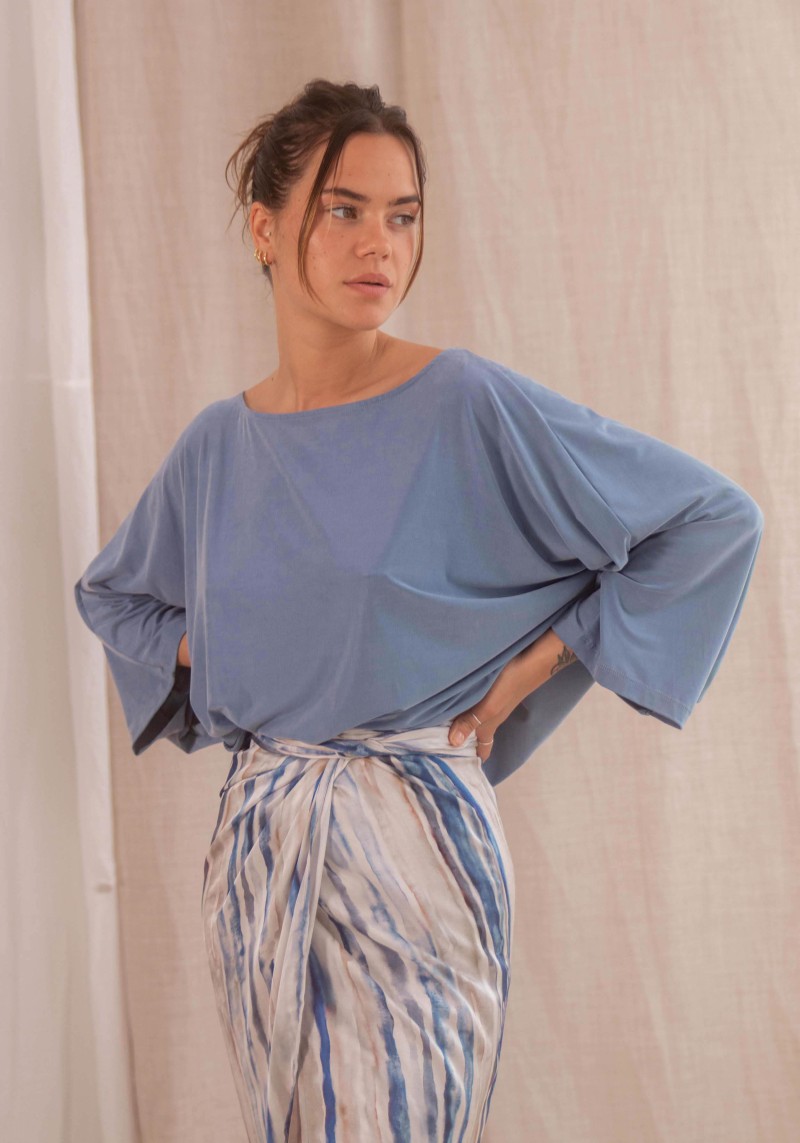 Cossac - Bluse Batwing Blue