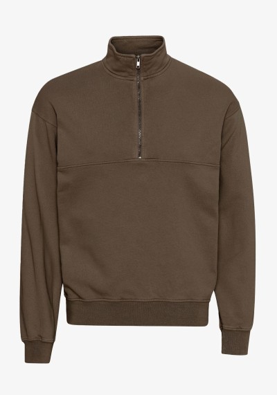 Quarter-Zip Sweatshirt Cedar Brown