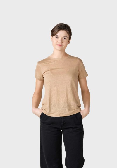 Leinen-T-Shirt Rikke Linen Tee Pastel Sand