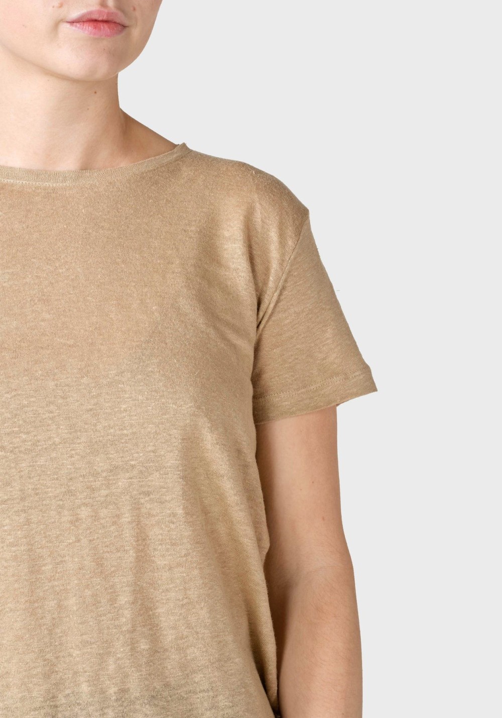 Leinen-T-Shirt Rikke Linen Tee Pastel Sand