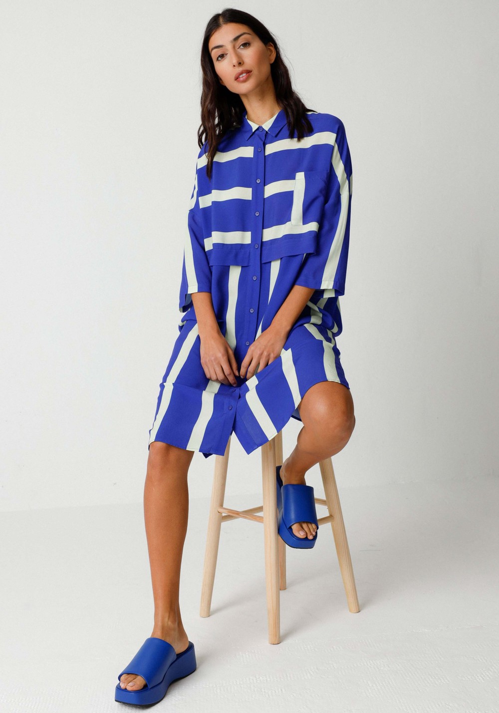SKFK - Kleid Lisabe Stripes Blue
