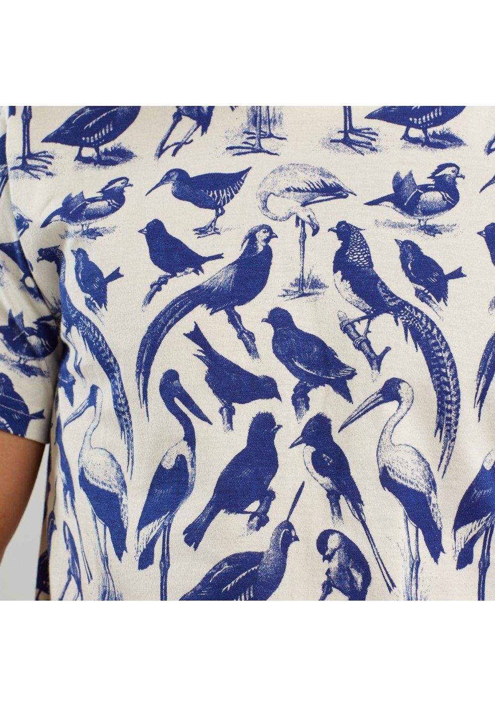 Dedicated - T-Shirt Stockholm Blue Birds Whisper White