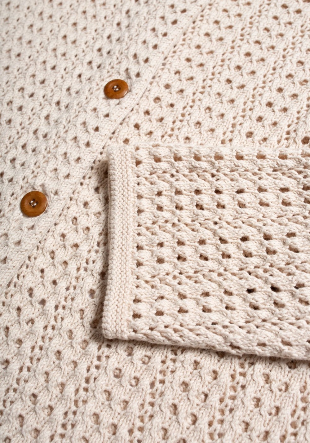 Cardigan Carina Crochet Knit Cardigan Egg White