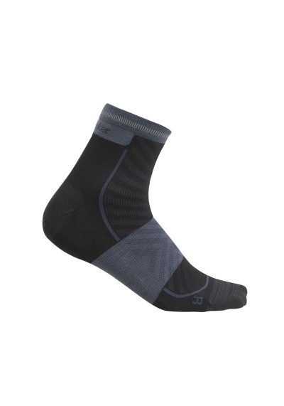 Herren-Sportsocken Merino Run+ Ultralight Mini Socks Black/Graphite