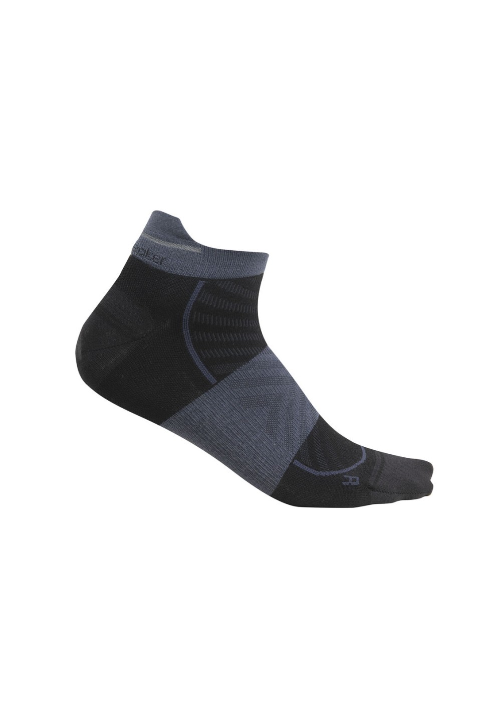 Herren-Sportsocken Merino Run+ Ultralight Micro Socks Black/Graphite