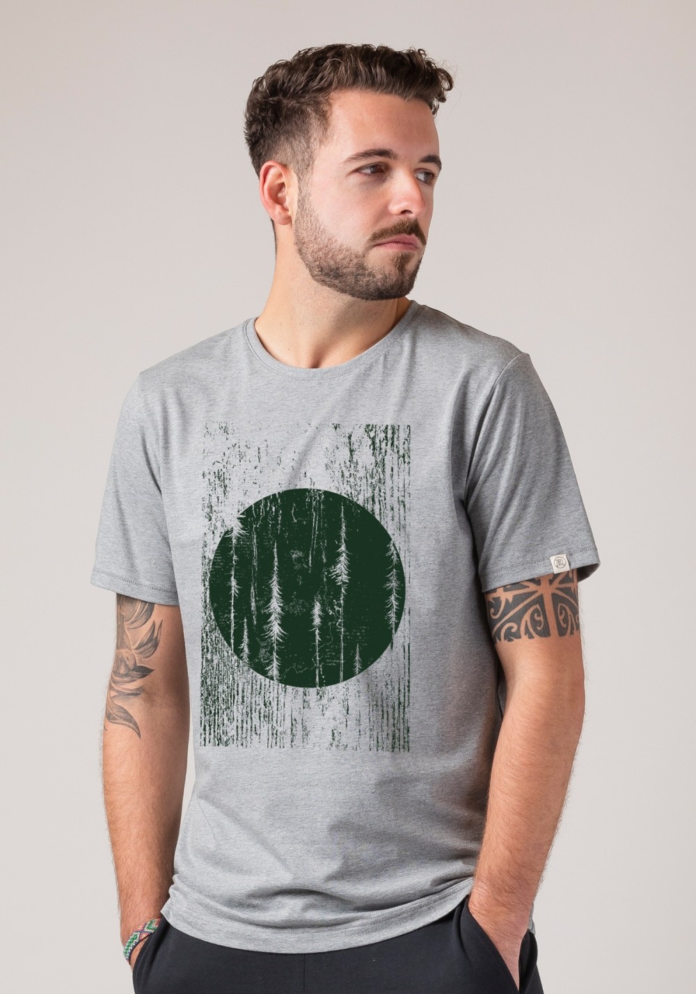 Herren-T-Shirt Forest Stone Grey