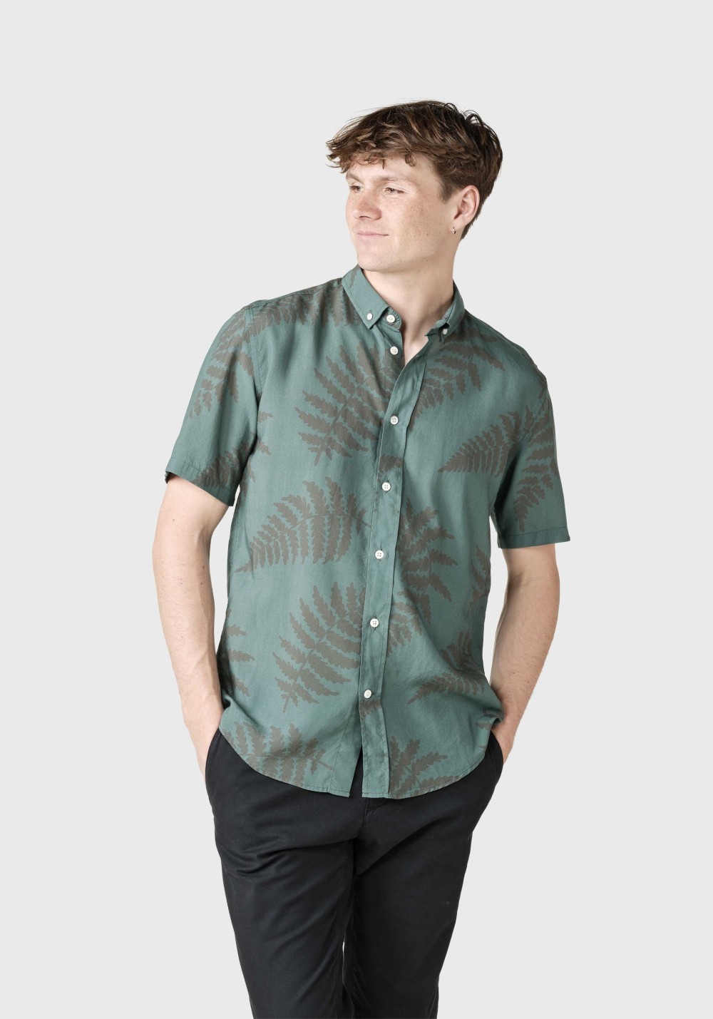 Hemd Jefferson Shirt Green Tones