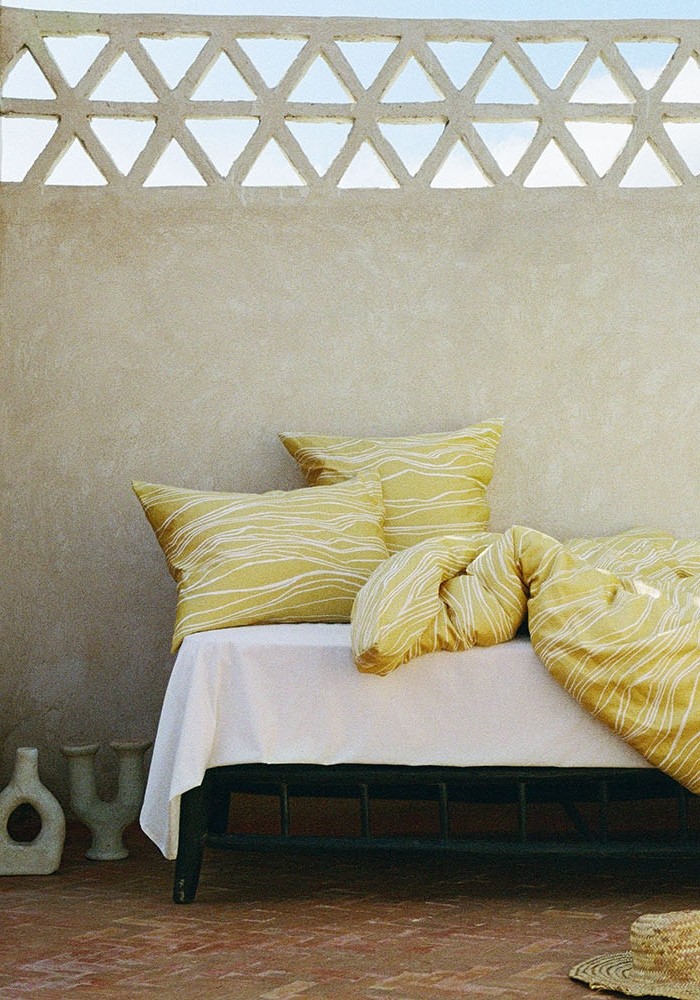 Kissenbezug Sahara Dusty Yellow – Satin Bettwäsche