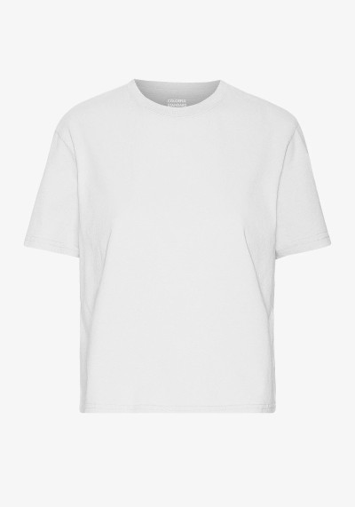 Boxy Crop Damen-T-Shirt Optical White