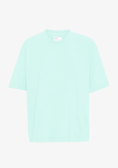Oversized Damen-T-Shirt Light Aqua