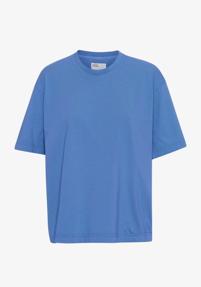 Oversized Damen-T-Shirt Pacific Blue