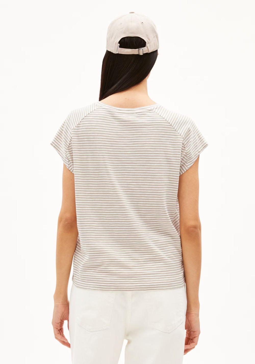 T-Shirt Oneliaa Lovely Stripes Sand Stone-Oatmilk