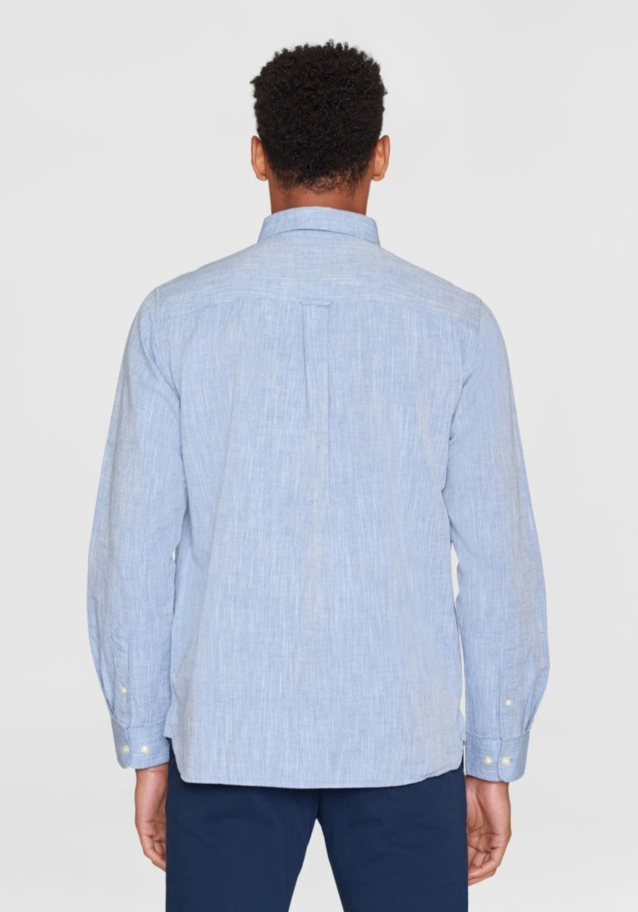 Hemd Regular Linen Shirt Moonlight Blue