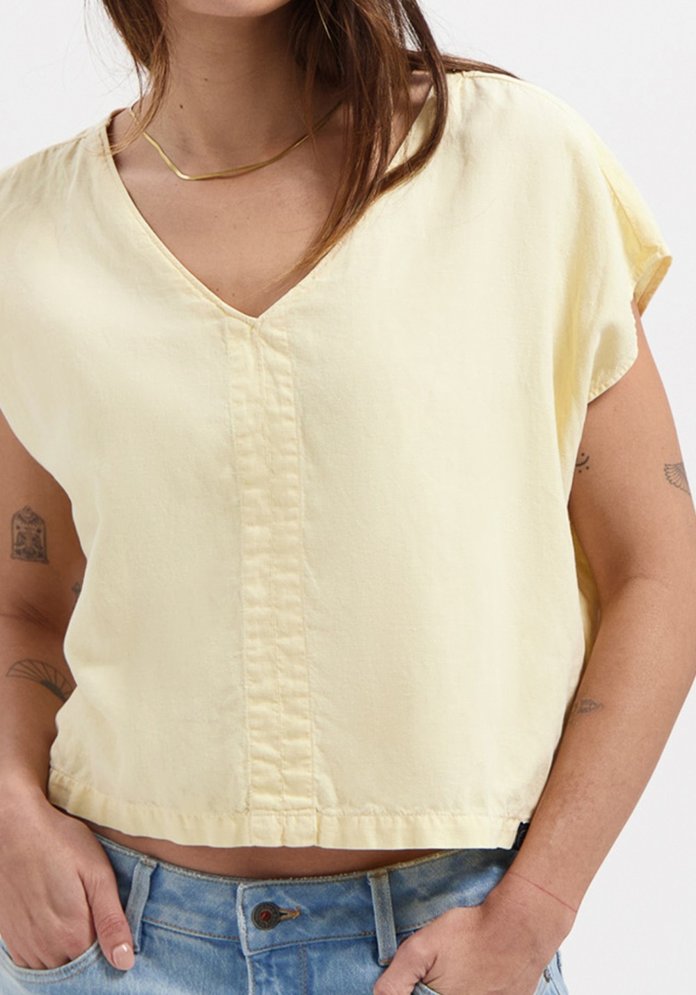 Top Emily Faded Yellow