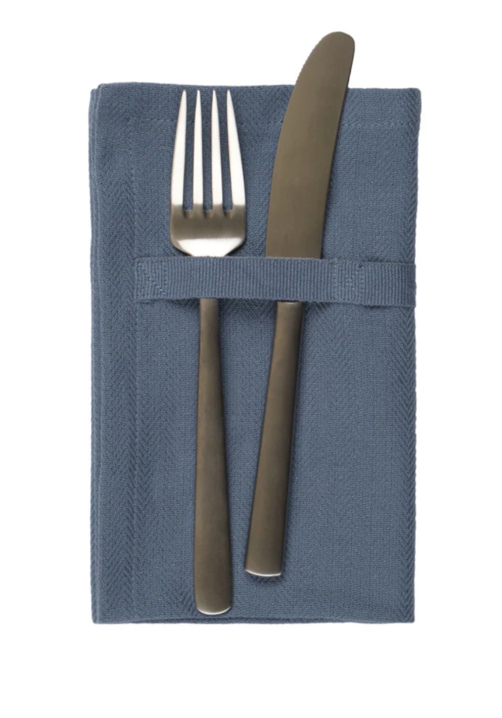 The Organic Company - Stoffservietten 4er-Pack Dinner Napkin Grey Blue