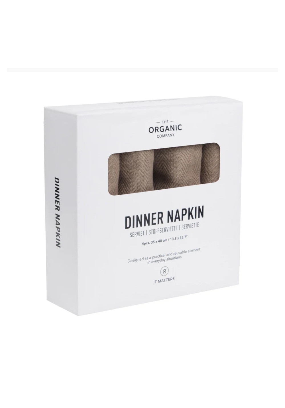 The Organic Company - Stoffservietten 4er-Pack Dinner Napkin Clay