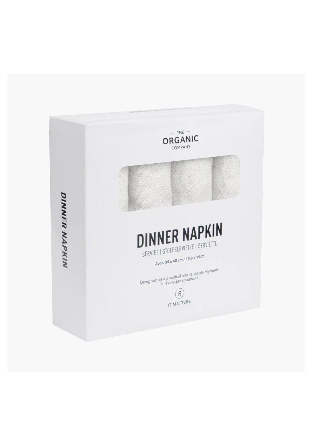 The Organic Company - Stoffservietten 4er-Pack Dinner Napkin Natural White