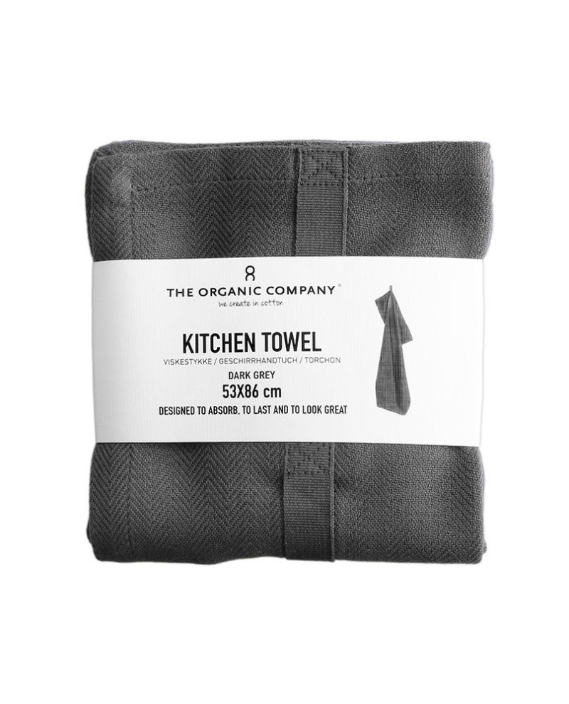 Küchentuch The Organic Company Kitchen Towel dark grey