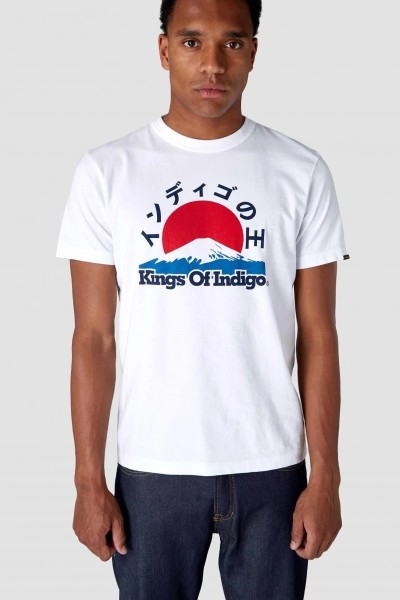 T-Shirt Darius Kings Of Indigo Mount Fuji white