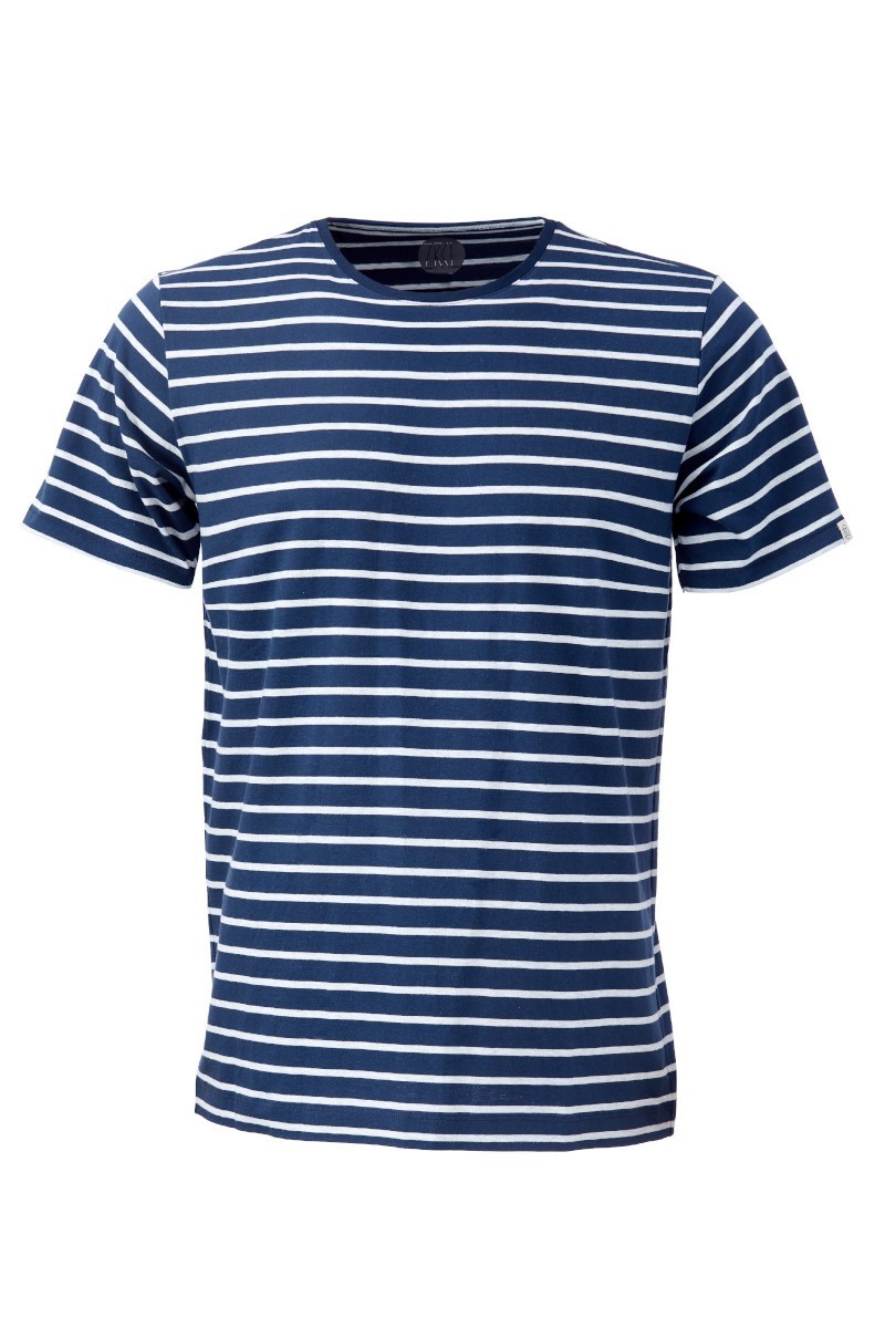 Herren-T-Shirt ZRCL Ringel blue/silver