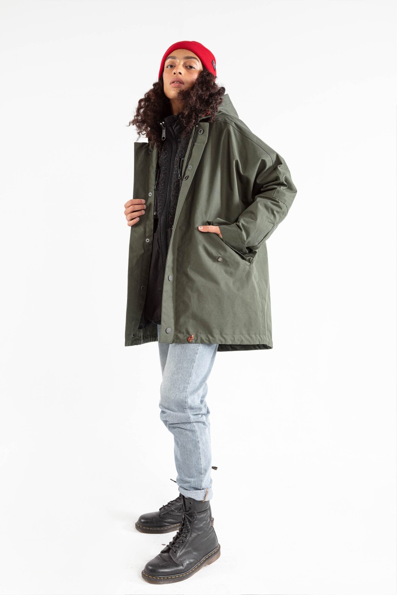 Jeckybeng The Ladies Coat Wood Green