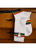 Viva con Agua Socken Rainbow Socks Millerntor-Gallery Weiss