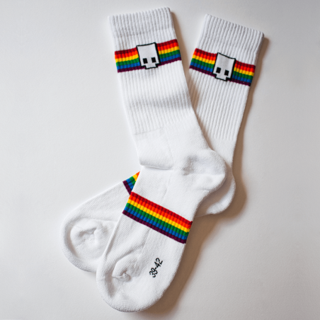 Viva con Agua Socken Rainbow Socks Millerntor-Gallery White