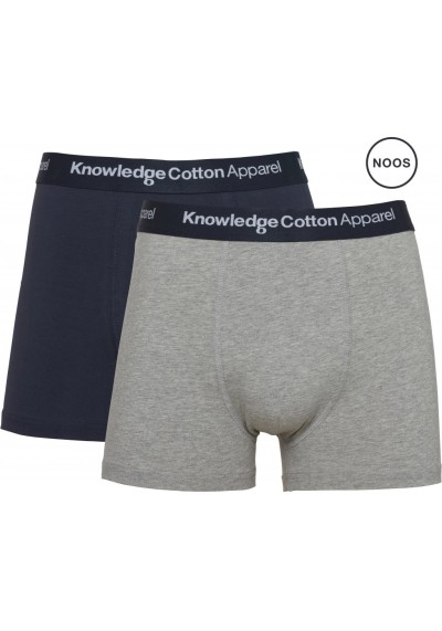 2er-Pack Boxershorts Knowledge Cotton Apparel grey melange