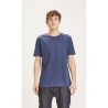 Basic Regular Fit O-Neck T-Shirt Knowledge Cotton Apparel Alder Insigna Blue Melange