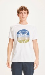 T-Shirt Knowledge Cotton Apparel Alder Colored Owl Tee Bright White