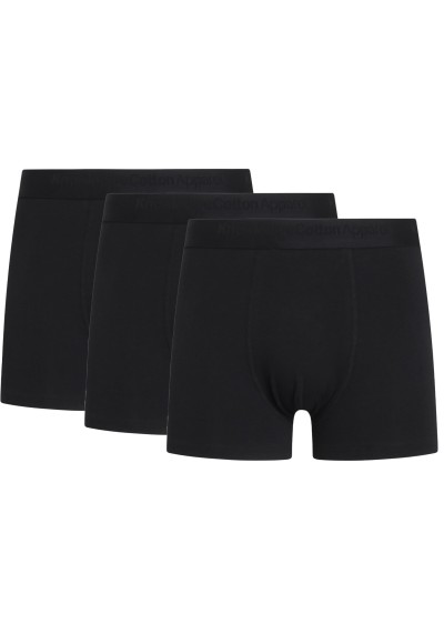 Boxershorts Maple 3er Pack Knowledge Cotton Apparel Underwear Black Jet