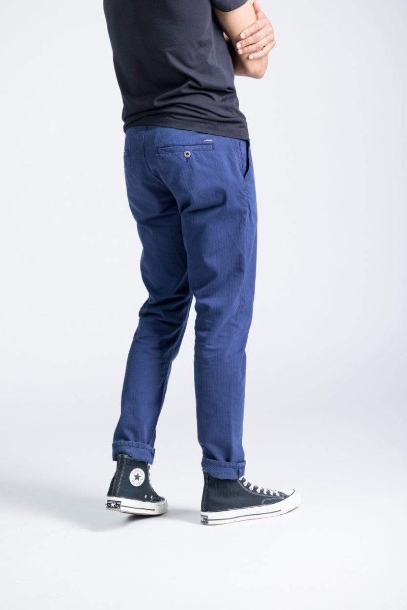 Chinos Kuyichi Dexter Tapered Worker Blue