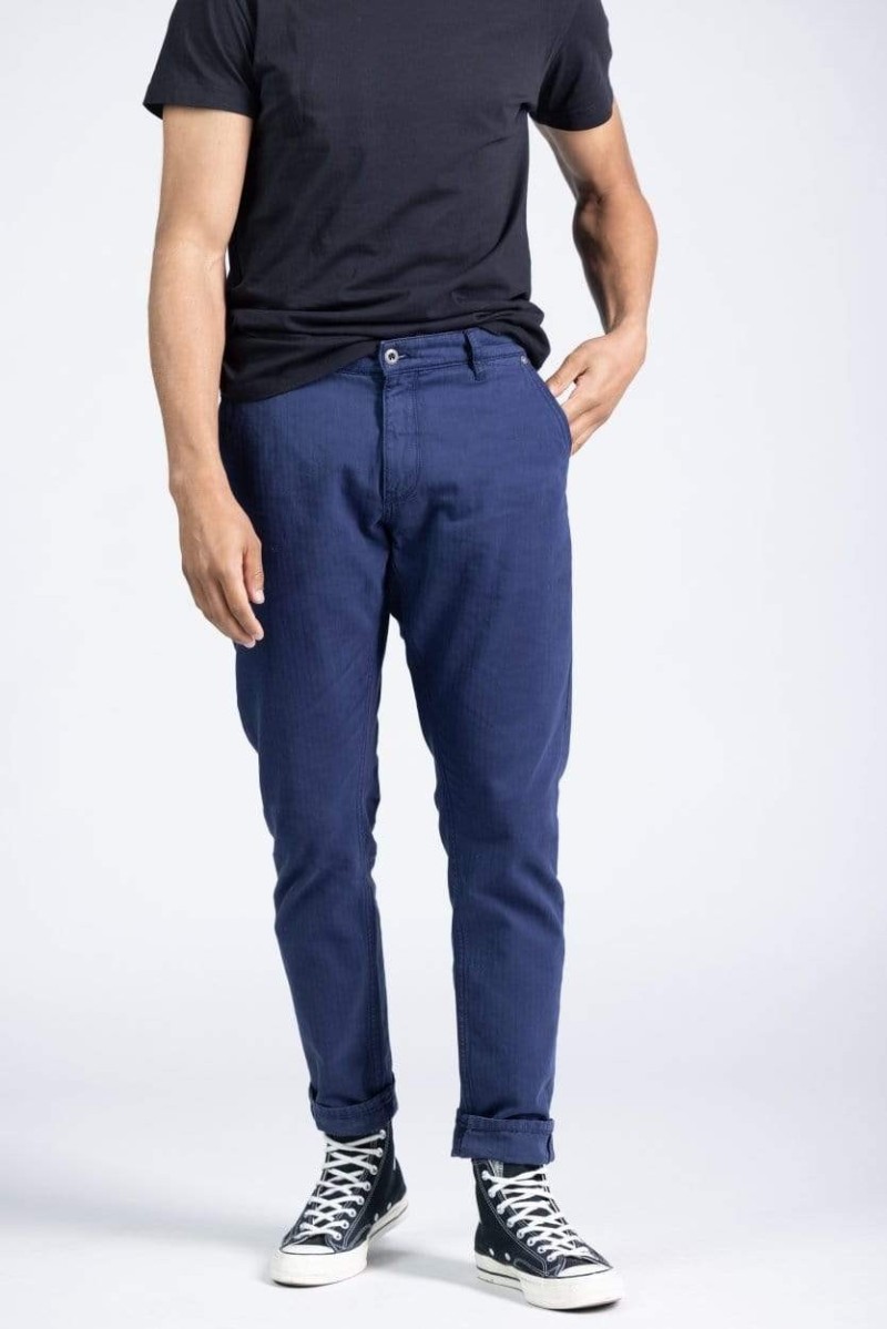 Chinos Kuyichi Dexter Tapered Worker Blue