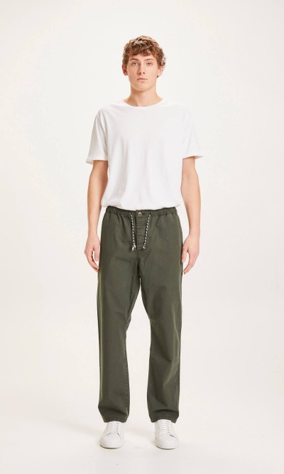 Hose Knowledge Cotton Apparel Fig Loose Rib-Stop Pant Forrest Night