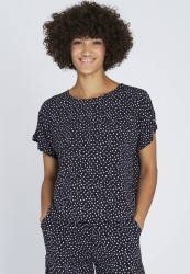 Blouse Recolution Dots Navy