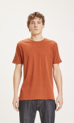 T-Shirt Knowledge Cotton Apparel Alder Basic Rust Melange