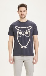 T-Shirt Knowledge Cotton Apparel Alder Owl Printed Total Eclipse