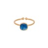Ring Protsaah Blue Quartz Square Bezel Gold (RN-S-020-AU-BQ)