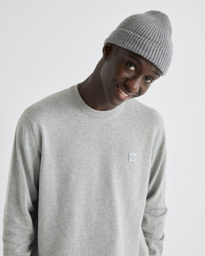 Strickpullover Thinking Mu Orlando Trash Knitted Sweater Light Grey