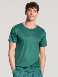 T-Shirt Calida 100% Nature Shirt Short Sleeve Marsh Green