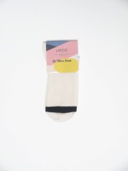 Rippenstrick-Socken Lanius Off White/Black