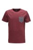 Herren-T-Shirt ZRCL Pocket T-Shirt Dark Wine/Onyx