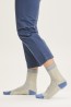 Socken Knowledge Cotton Apparel Diane Colorblock Rib Socks Blue Fog